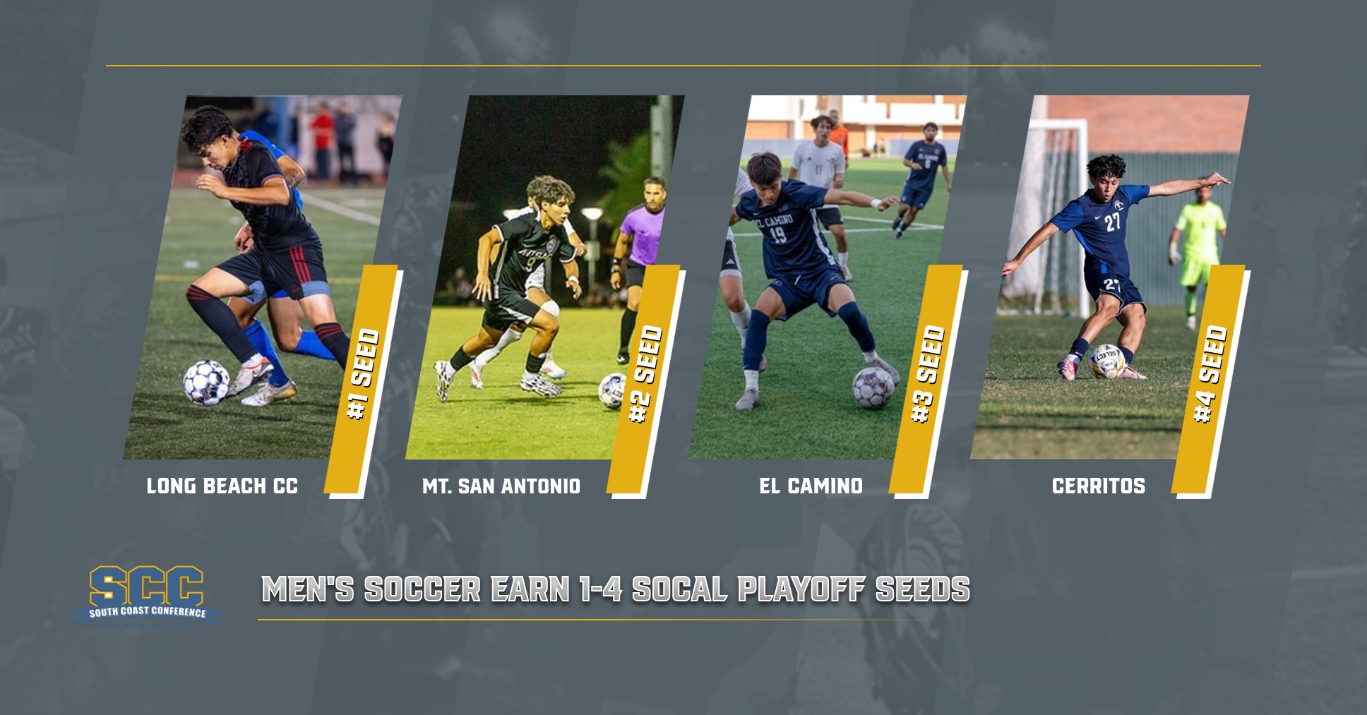 All-SCC Men's Soccer Teams Released, South Coast Boasts 1-4 Top SoCal Playoff Seeds