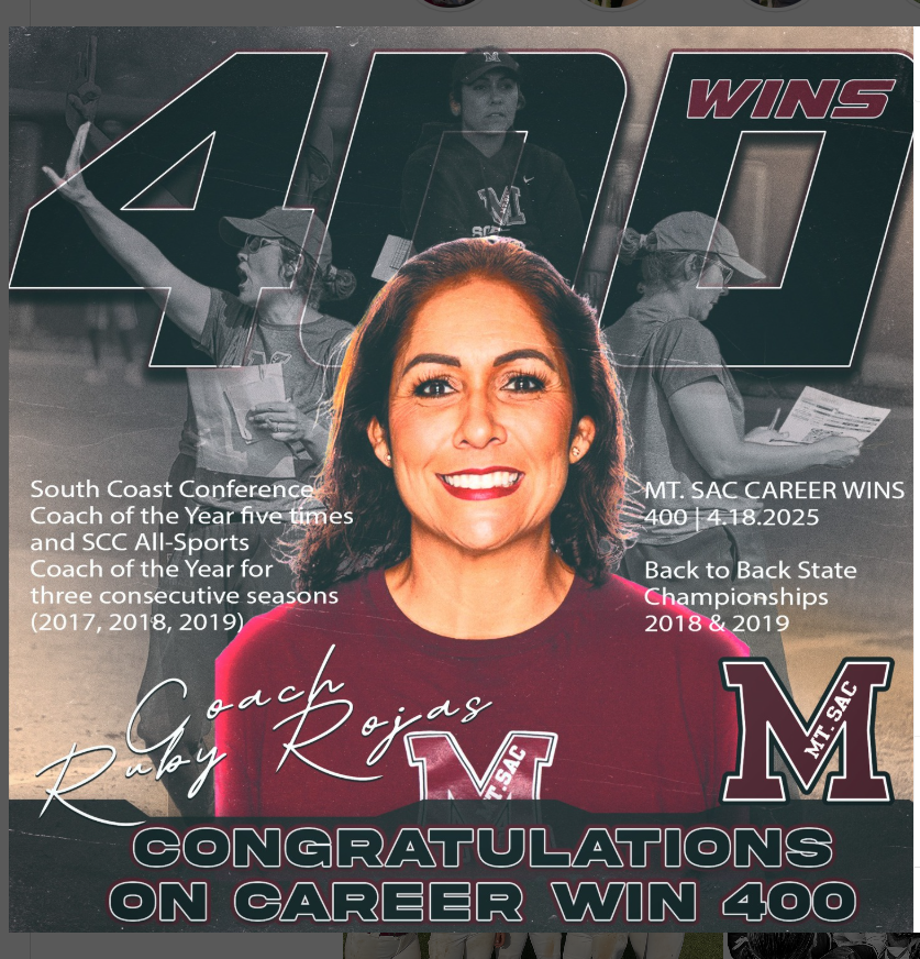 Mt. SAC Softball's Ruby Rojas Reaches 400-Win Plateau