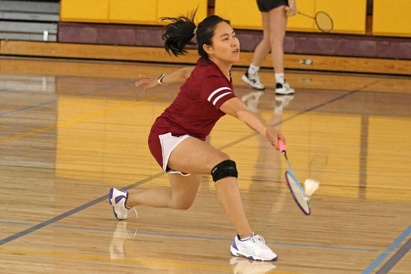 Anh Vu Nguyen Tran helped PCC win the SCC badminton championship (photo by Richard Quinton).