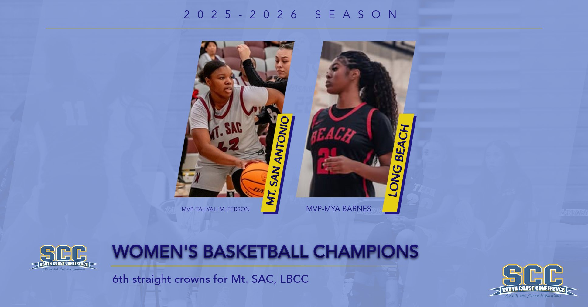 SCC Women's Basketball Title Streaks Continue For Mt. SAC, Long Beach: 6 In A Row Each