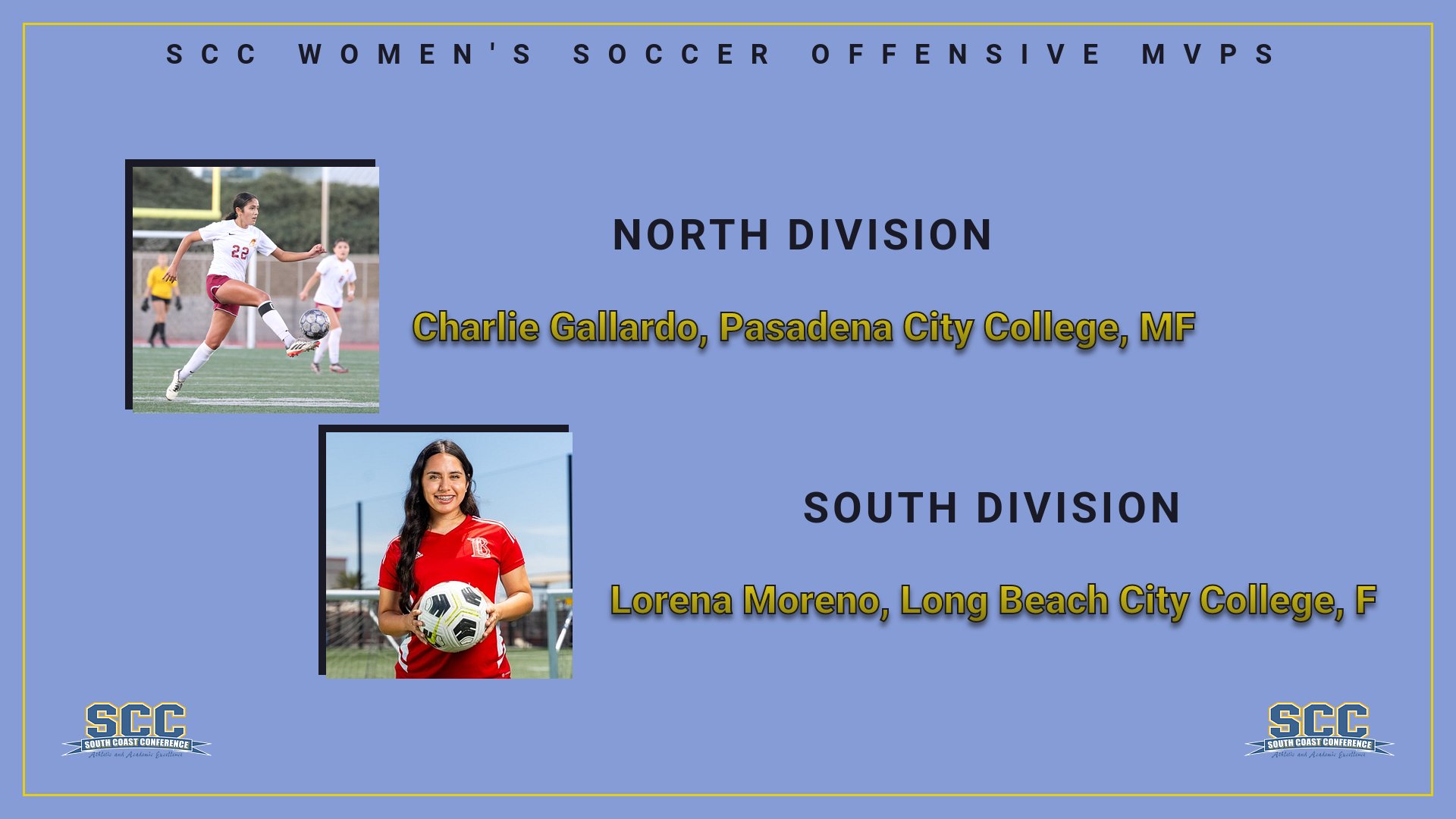 All-SCC Women's Soccer Teams Announced, #2 Pasadena Leads 4 Teams Into Playoffs