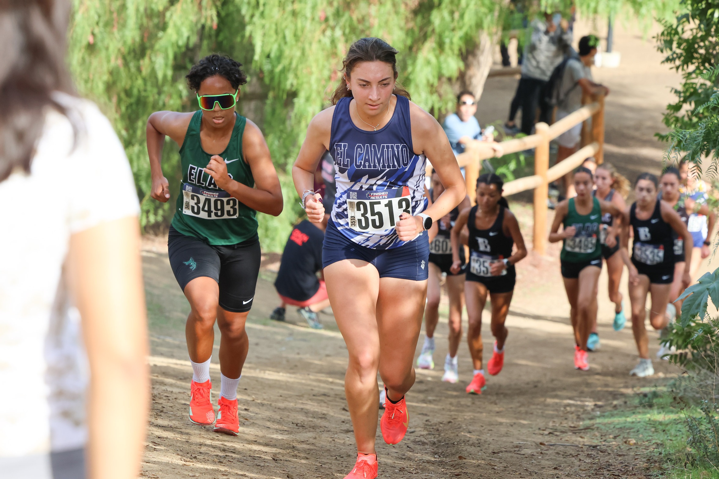 El Camino's Jadeyn Skefich wins the SCC women's cross country title (photo by Richard Quinton).